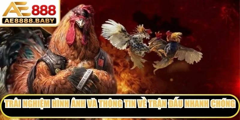 Trải nghiệm hình ảnh và thông tin về trận đấu nhanh chóng