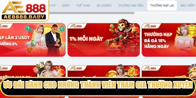 Ưu đãi dành cho những thành viên tham gia thường xuyên